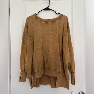 Free people Camel Knit Sweater